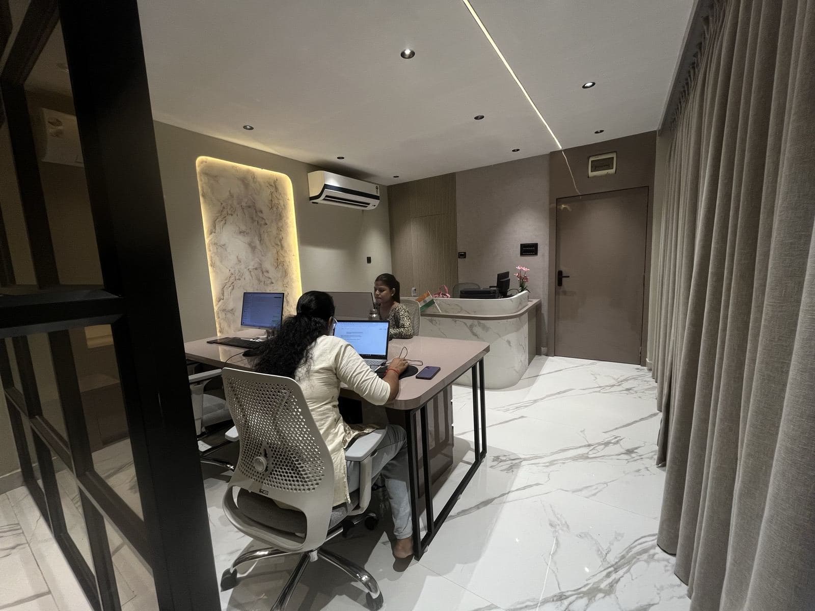 Admission counsellors at their desks