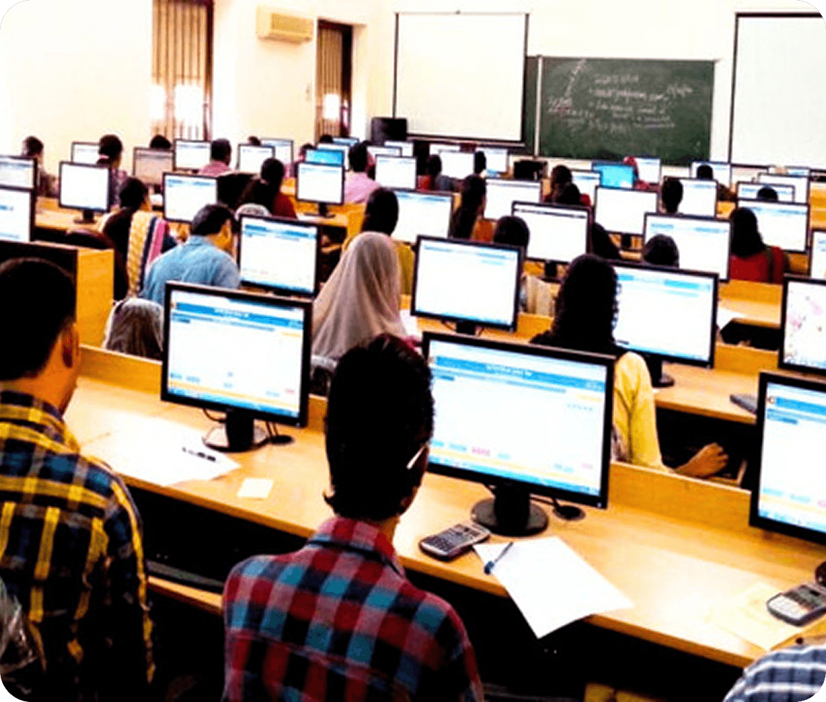 FMGE Exam - Students taking computer-based medical examination